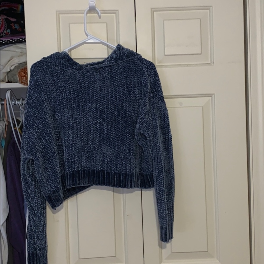 velvet knitted sweater